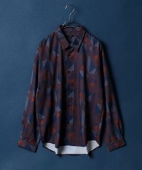 ANPAS/アンパス ANPAS 【ANPAS】ジョーゼット 総柄プリント ビッグシルエット とろみシャツ セットアップ対応/504985341