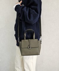 UNGRID bag/リング 軽量シュリンク Wフラップミニハンドバッグ/505648215