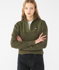 TOMMY JEANS/ハーフジップバッジリブセーター/505649810