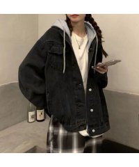 miniministore/韓国デニムジャケット フード付き 大きい/505657678