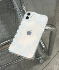 shopnikoniko/ウェーブ模様 クリア スマホケース ma 【即納】 iPhone ケース オシャレ クール K－pop 韓国アイドル 透明 ウェーブ なみなみ うねうね シリコ/505658514