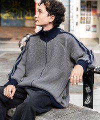 Rocky Monroe/ロッキーモンロー Rocky Monroe ニットジャケット 袖ライン トラックジャケット メンズ レディース ブルゾン ライトアウター オーバーサイズ ラグラ/505658627