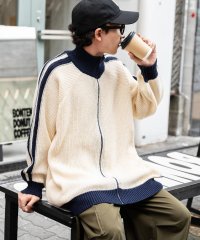 Rocky Monroe/ロッキーモンロー Rocky Monroe ニットジャケット 袖ライン トラックジャケット メンズ レディース ブルゾン ライトアウター オーバーサイズ ラグラ/505658627