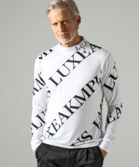 LUXEAKMPLUS/リュクスエイケイエムプラス LUXEAKMPLUS(リュクスエイケイエムプラス)ゴルフ 総柄モックネックTシャツ/505637740