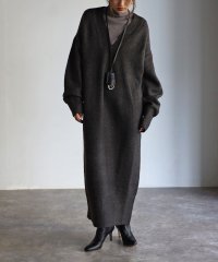 Bonjour Sagan/ボンジュールサガン BONJOUR SAGAN ディープVネックニットワンピース/505660962