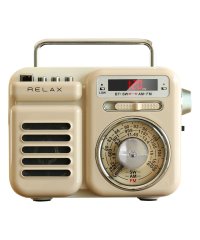 RELAX/RELAX リラックス マルチ レトロ ラジオ 小型 携帯 防災用品 ライト アラーム SOS機能 モバイルバッテリー 音楽再生 時計 スピーカー RE096/505662633