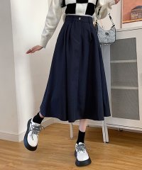 Amulet/アミュレット Amulet ミモレ丈タックスカート レディース 10代 20代 30代 韓国ファッション カジュアル 可愛い きれいめ フレア シンプル 無地 /505666517