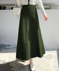 Amulet/アミュレット Amulet ニットフレアスカート 秋 冬 韓国ファッション 10代 20代 30代 レディース Aライン 膝下丈 マキシ丈 黒 白 上品 大人 /505666529