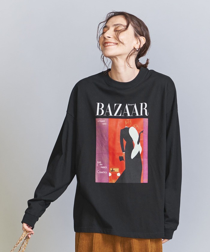 別注】＜Harper's BAZAAR＞グラフィックプリント ロングスリーブT