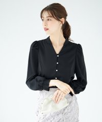 tocco closet luxe/トッコ クローゼット リュクス tocco closet luxe パール釦スタンドスキッパーブラウス/505639993