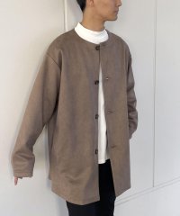 COMME CA ISM MENS/フェイクスエード ノーカラーカーディガン/505643216