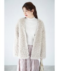 tocco closet/オーバーサイズロングシャギーボアカーディガン/505647629