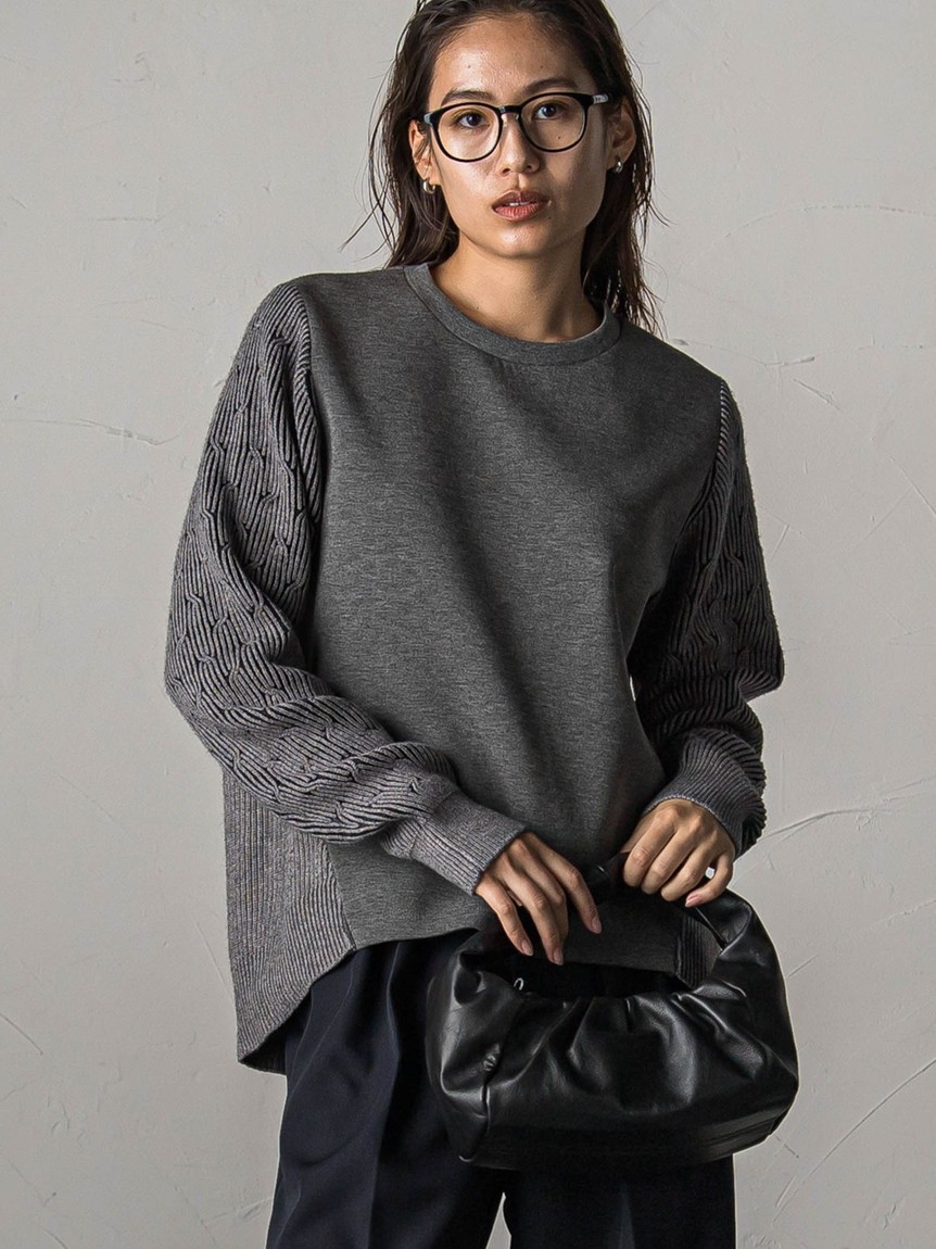 みー様 ドッキングニット グレー セール 30%OFF】メイソングレイ MAYSON GREY 袖ケーブルニット