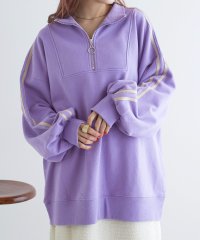 w closet/裏毛ライン入りハーフZIPスエット/505673685