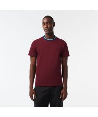 LACOSTE Mens/ボーダーリブネック鹿の子地Tシャツ/505674815