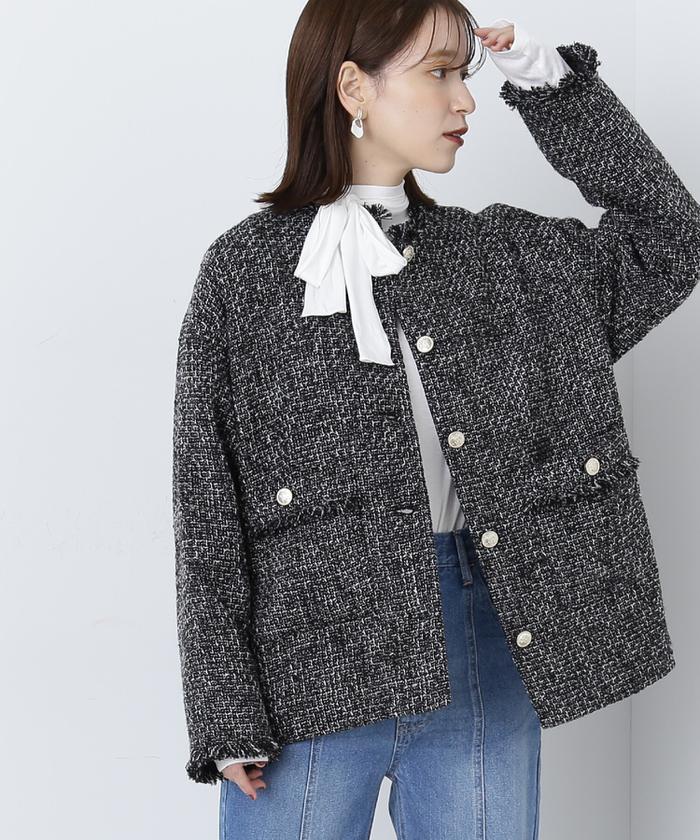 セール 30%OFF】ライトツイードジャケット《S Size Line セール 30%OFF】ライトツイードジャケット《S Size Line