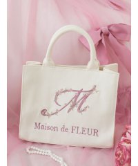 Maison de FLEUR/フラワーイニシャル刺繍トートバッグ/505675413