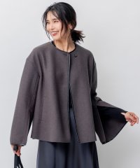 NIJYUSANKU（SMALL SIZE）/コンプレストパイル ノーカラー アウター/505676157