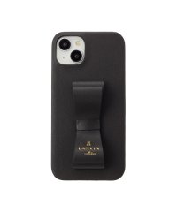 LANVIN en Bleu(Smartphone case)/Slim Wrap Case Stand & Ring Ribbon for iPhone 15 Plus [ Black ]/505676247