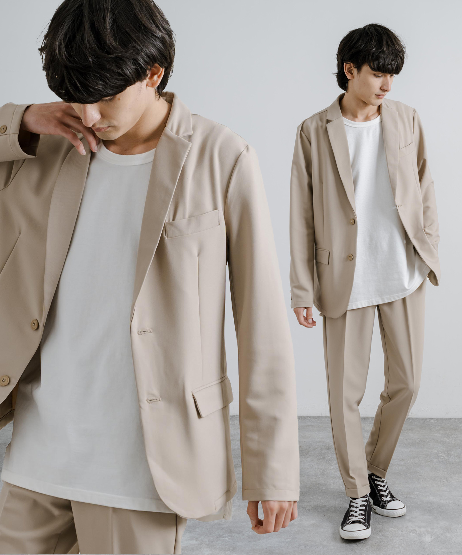 Ameri Vintage テーラードジャケット＆ロールアップパンツ Ameri Vintage テーラードジャケット＆ロールアップパンツ