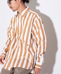 GLOSTER/【GLOSTER/グロスター】POP ストライプシャツ レギュラーカラーシャツ ワンポイントロゴ刺繍/505658113