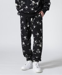 RoyalFlash/SAINT MICHAEL/セント マイケル/SA_SWEAT PANTS/SKULL/BLK/505678803