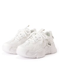 Lace Ladies/レースレディース Lace Ladies パッチワーク風厚底レースアップダッドスニーカー/505676033