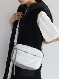 LASUD/フロントZIPショルダーバッグ (white)/505681090