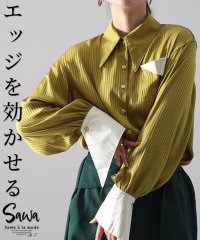 Sawa a la mode/エッジの効いたデザインで魅了する長袖ブラウス/505682291