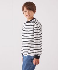 SHIPS any WOMEN/SHIPS any: リンガーネック ボーダー 長袖 ポケット Tシャツ<KIDS>/505682975