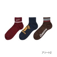 CONVERSE/福助 公式 靴下 ショート丈 3足組 メンズ CONVERSE (コンバース) 異柄アソート 13942<br>紳士 男性 フクスケ fukuske/505683571