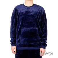 fukuske/福助 公式 ルームウェア Ｔシャツ 長袖 メンズ fukuske FUN 無地 ポケット付き フリース 453P2101<br>紳士 男性 フクスケ fukus/505683611