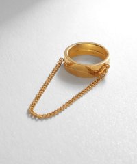 COCOSHNIK ONHITSCH/ココシュニック オンキッチュ COCOSHNIK ONKITSCH シルバー ドレープチェーン ダブルストレートリング GP/505684735