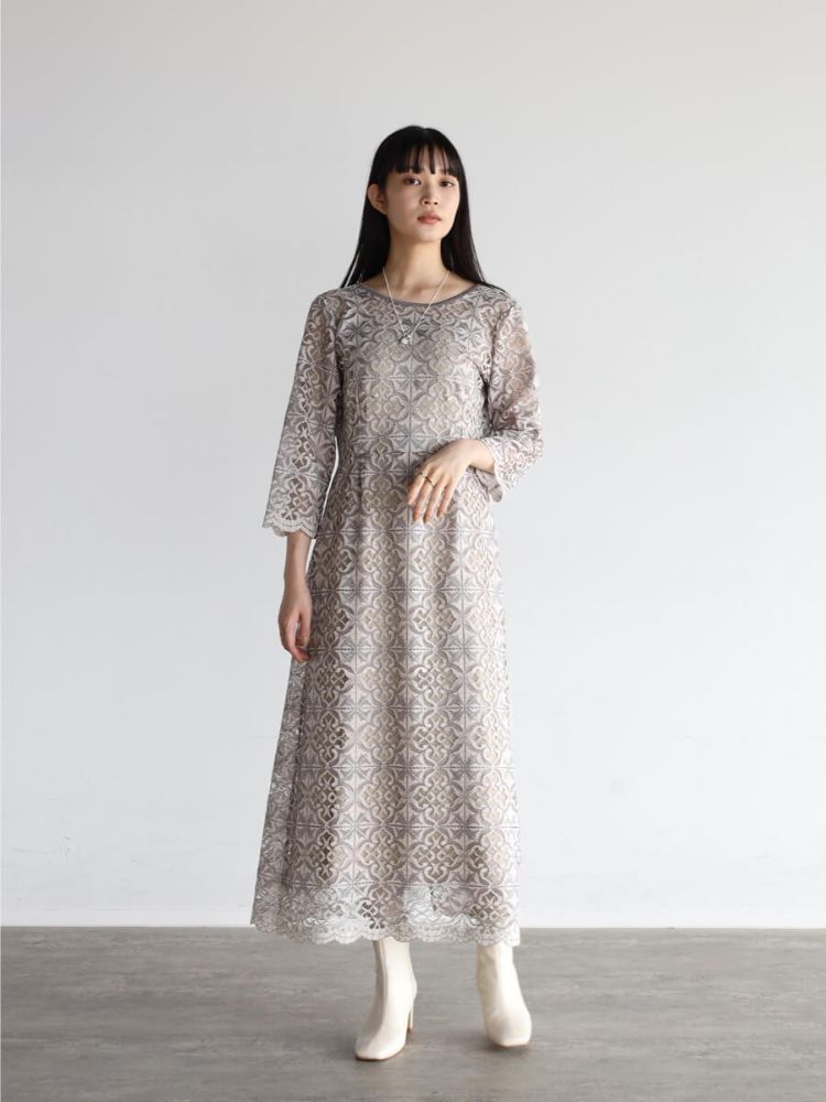 新品☆ヤマダヤRADIATEパール付ロングワンピース　ブラック定価17,600 新品未使用 ヤマダヤ RADIATE ロングワンピース ワンピース 長袖