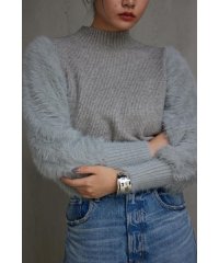 AZUL by moussy/シャギースリーブニットトップス/505685880