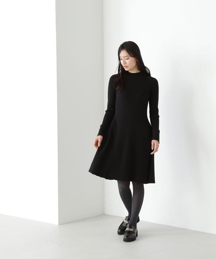 セール 50%OFF】リブフレアーミニニットワンピース(505685957