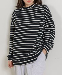 TeddyShop/テディショップ Teddyshop レディース 裏起毛オーバーサイズボックスボーダースウェット/505689185
