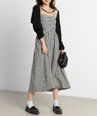 TeddyShop/レディース 2wayチェック柄シャーリングキャミワンピース+長袖ボレロ 2点セット/505689542