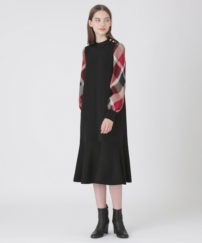 BURBERRY BLUE LABEL】ウエスト強調 チェックワンピース