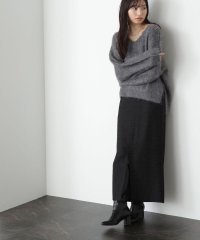 NATURAL BEAUTY BASIC/モノトーンジャガードナロースカート/505685953