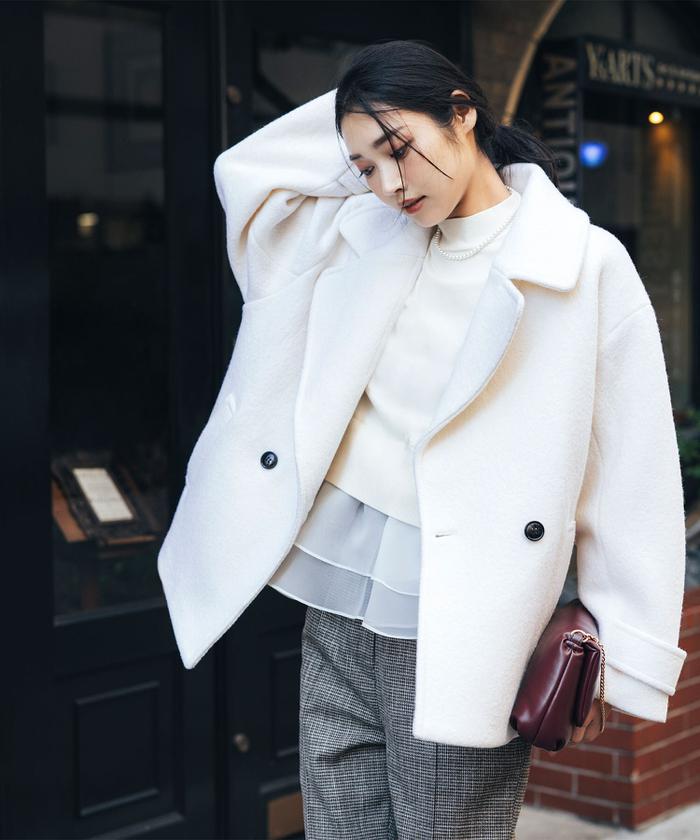 セール 30%OFF】ウーリーフォルムハーフコート(505685959 セール 30%OFF】ウーリーフォルムハーフコート(505685959