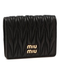 MIUMIU/ミュウミュウ 二つ折り財布 マテラッセ ミニ財布 ブラック レディース MIU MIU 5MV204 2FPP F0002 MATELASSE NERO ロゴ/505689143