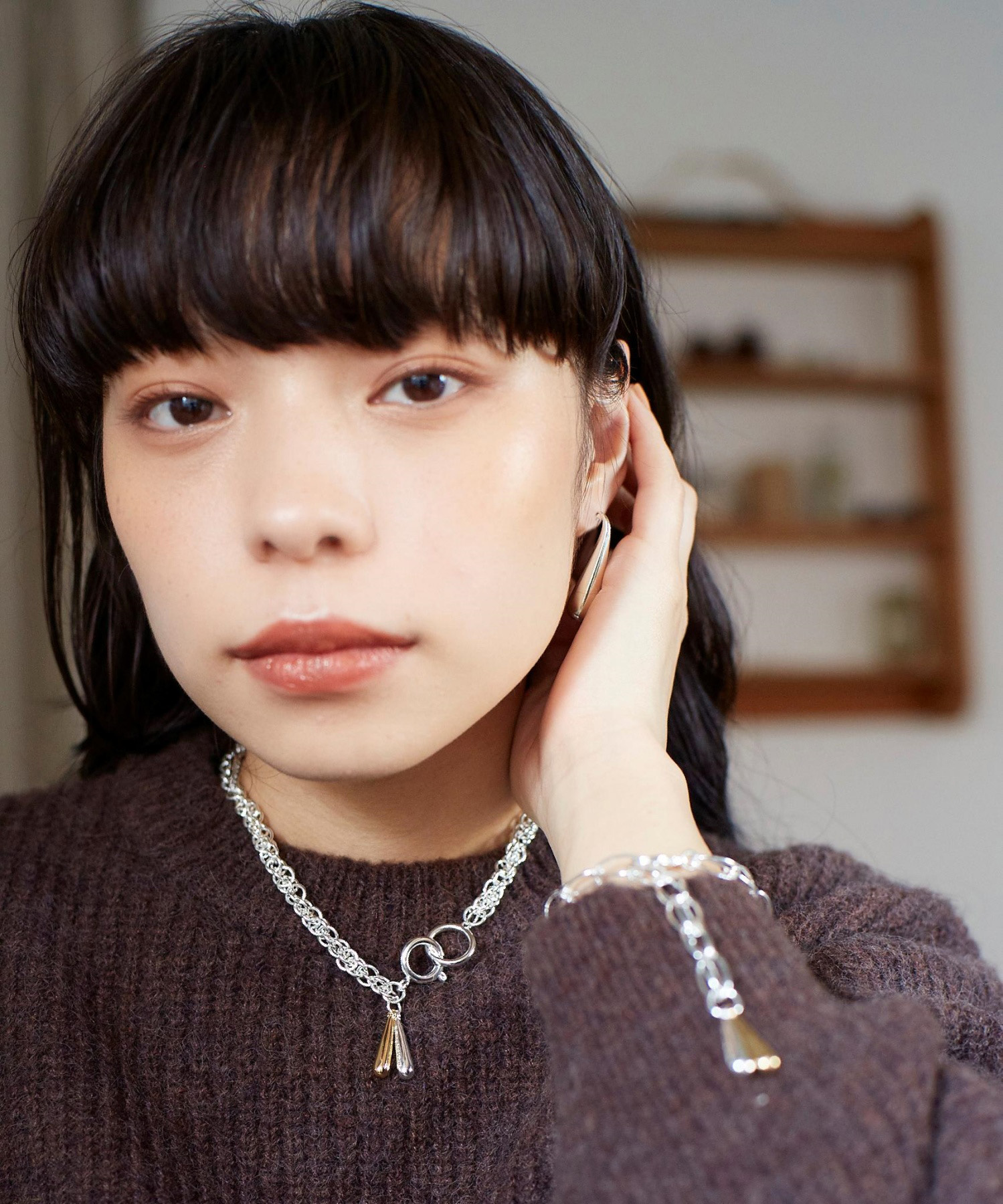 Swaying drop Necklace(505680082) | ナッシングアンドアザース