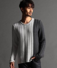 NICOLE CLUB FOR MEN/【23年モデル EC限定再販売】配色切替 クルーネックニット/505692194