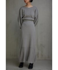 AZUL by moussy/2WAYケーブルニットワンピース/505692368