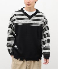 JOURNAL STANDARD relume Men's/【NOMA t.d. / ノーマ ティーディー】Fair isle Damaged Sweater/505699302