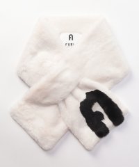 FURLA/フルラ FURLA フェイクファーマフラー Black & White/505465859
