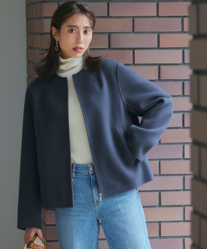 HARE　ウールフラシブルゾン(Mサイズ) HARE（ハレ）の「TRフラシZIPブルゾン(HARE)（ブルゾン）」 - WEAR