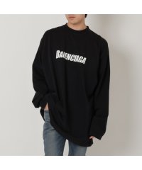 BALENCIAGA/バレンシアガ ロングTシャツ トップス ロングスリーブオーバーサイズ ブラック メンズ BALENCIAGA 681046 TNVL1 1070/505700592