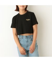 FENDI/フェンディ Tシャツ トップス クロップド丈 ロゴ ブラック レディース FENDI FS7901 AKS3 F0GME/505700926